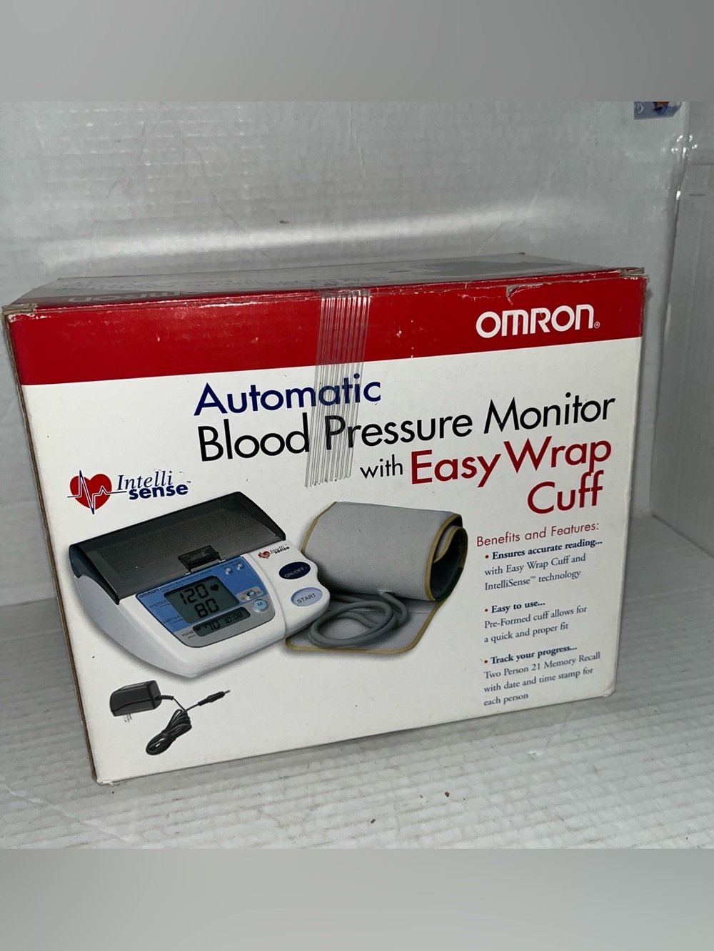 Omron HEM-773AC Automatic Blood Pressure Digital Monitor w/ Adapter & box -Works